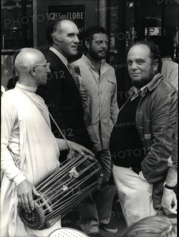 Sep. 09, 1971 - Director Marco Ferreri asked Krishna Conscience followers to participate in his latest movie ''Liza,'' alongside the following actors: Marcello Mastroianni, Michel Piccoli, & Catherine Deneuve. The first few scenes were filmed at the Cafe de Flore in Paris.