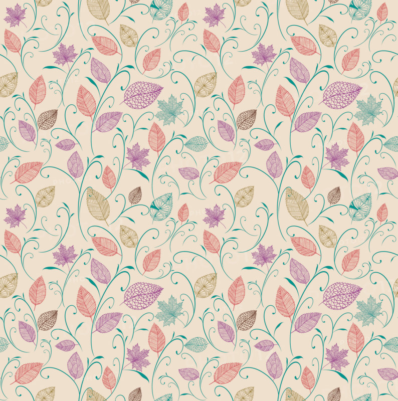 Vintage autumn leaves seamless pattern background. EPS10 file.
