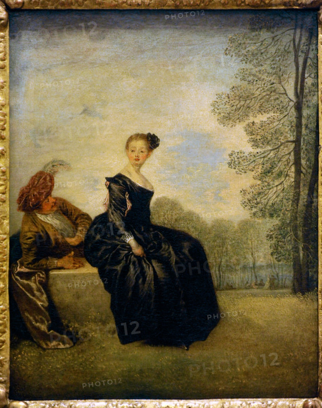 Jean Antoine Watteau (1684-1721). French painter. La Boudeuse (The Capricious Girl), c. 1718. The State Hermitage Museum. Saint Petersburg. Russia.