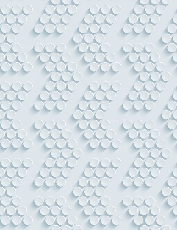 Neutral light gray seamless pattern with 3D effect. Tileable vector background.