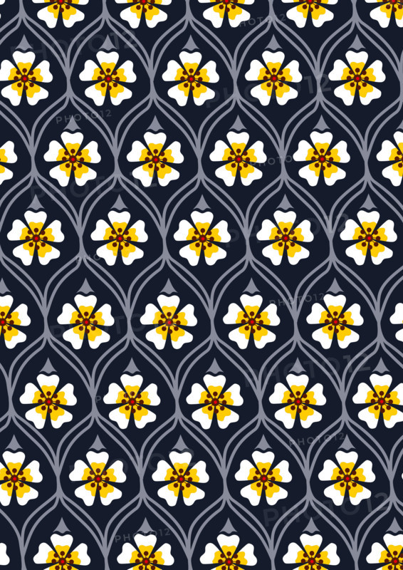 abstract white flower pattern