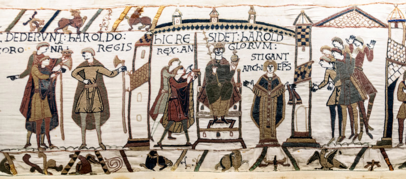 Bayeux Tapestry, A segment of the Bayeux Tapestry, Coronation of Harold