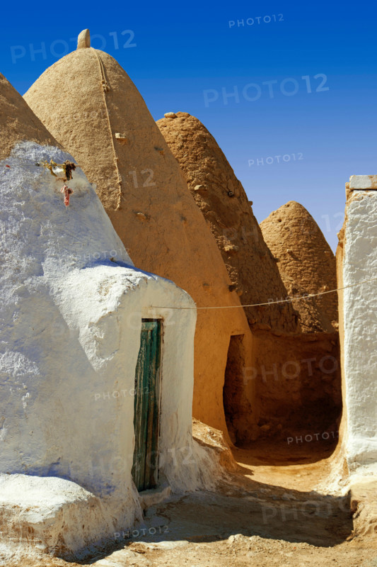 Conical houses at Kastal. Syria, Middle East