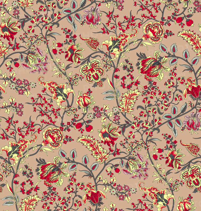 Seamless pattern with fantasy flowers, natural wallpaper, floral decoration ,flower pattern
