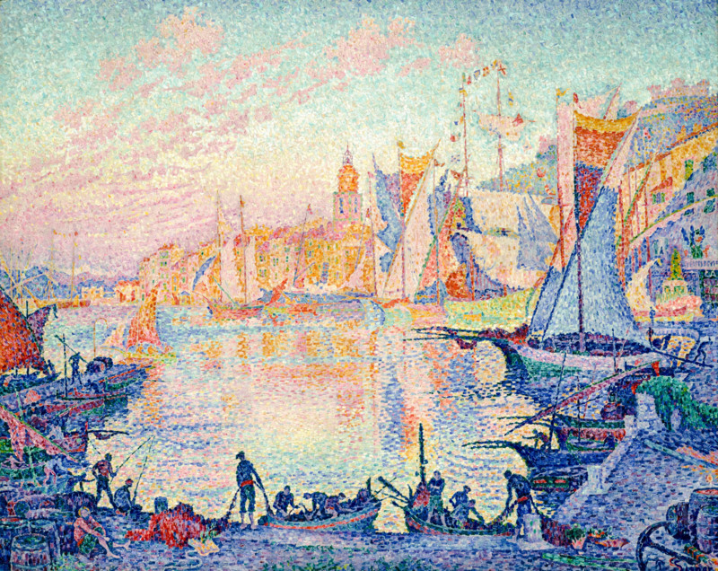 Paul Signac, The Port of Saint-Tropez, painting, 1901-1902