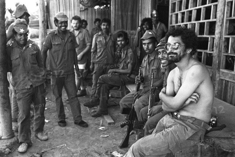 Jose Ramos-Horta with Fretilin forces in Batugade East Timor as Indonesia invades and attack local villages Oct 5 1975