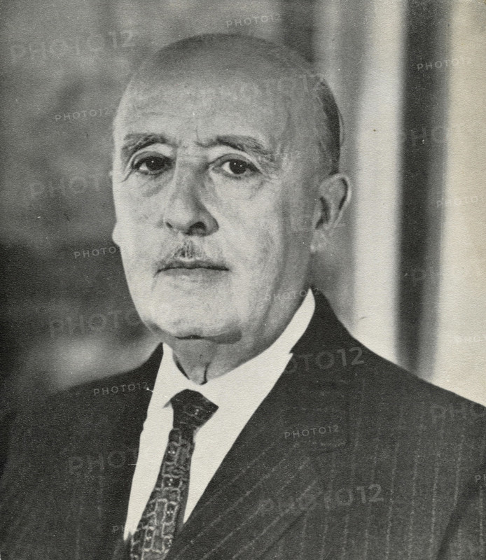 Portrait of Spanish dictator Francisco Franco, Madrid 1970s