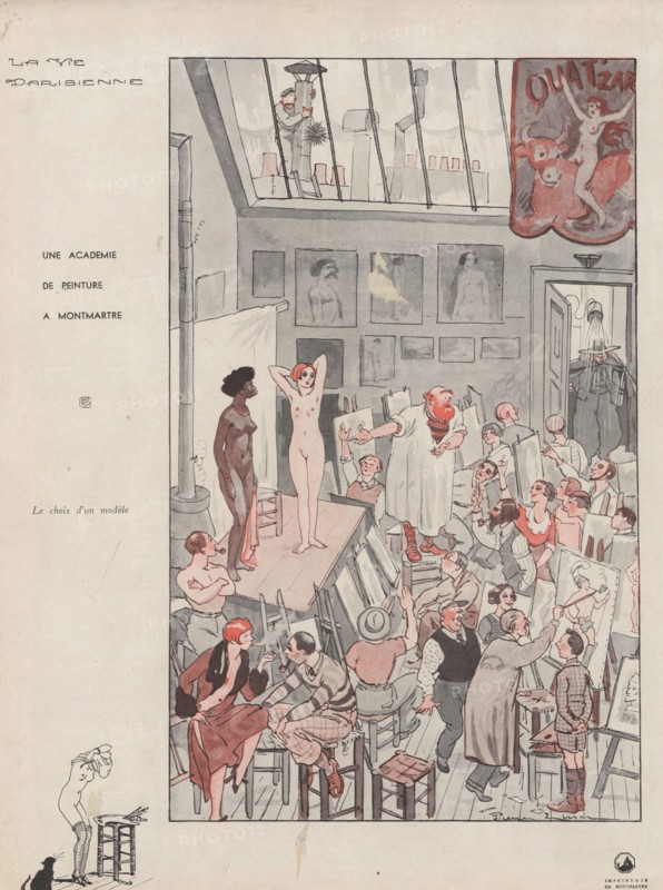 1930s France La Vie Parisienne Magazine Plate
