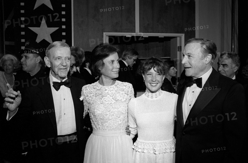 Fred Astaire and wife Robyn Smith with Gene Kelly at American Film Institute Awards Show on April 10, 1981 at the Beverly Hills Hotel in Beverly Hills, California Credit: Ralph Dominguez/MediaPunch