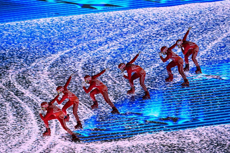 General view, FEBRUARY 4, 2022 : Beijing 2022 Olympic Winter Games Opening Ceremony at National Stadium in Beijing, China. USA ORIGIN SALES ONLY