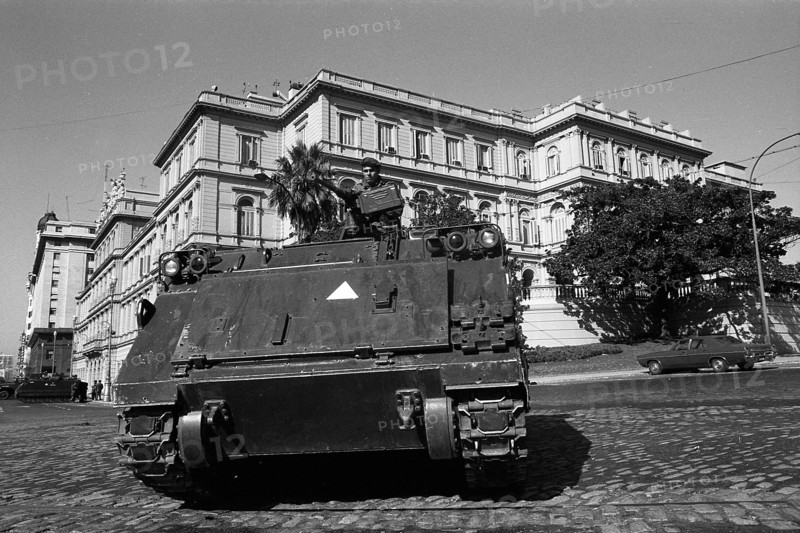 Government House (Casa Rosada) during the March 24th, 1976 coup d´etat dethroning Argentine President Isabel Perón from power, Buenos Aires, Argentina