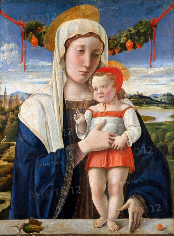 Madonna and Child by Giovanni Bellini (c.1435-1516), tempera oil and gold on wood, c. 1470