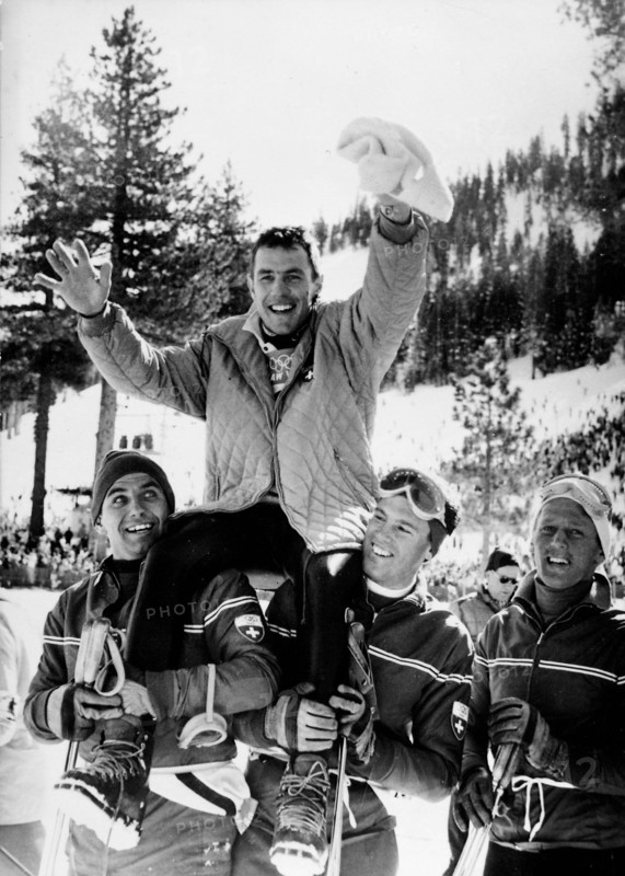 --- Olympische Winterspiele in Squaw Valley 1960: Sieger Roger Staub#Olympic Games Squaw Valley 1960: winner Roger Staub- RDB BY DUKAS