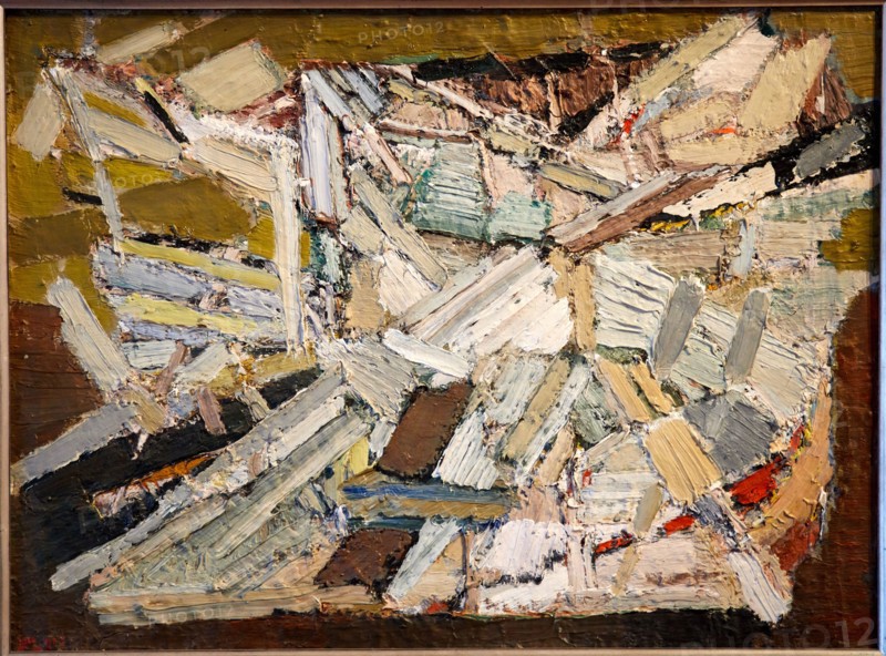 Abstract Composition, 1948 (oil on canvas), Nicolas de Stael, Musée d'Art Moderne, Troyes, Champagne-Ardenne Region, Aube Department, France, Europe