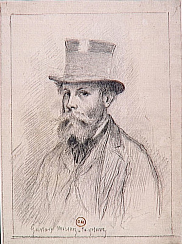 'Autoportrait' by Gustave Moreau, created between 1850 and 1895, is a self-portrait that reflects his exploration of personal identity and artistic expression. The work is housed in the Musèe Gustave Moreau.