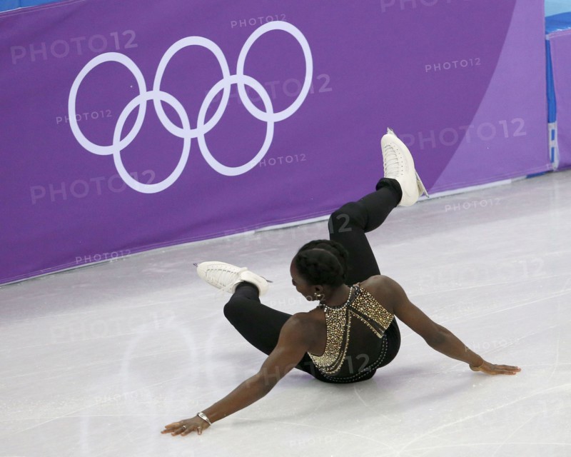 February 11, 2018 - Pyeongchang, KOREA - Mae Berenice Meite (FRA) during the women's short program team figure skating event during the Pyeongchang 2018 Olympic Winter Games at Gangneung Ice Arena. (Credit Image: © David McIntyre via ZUMA Wire)