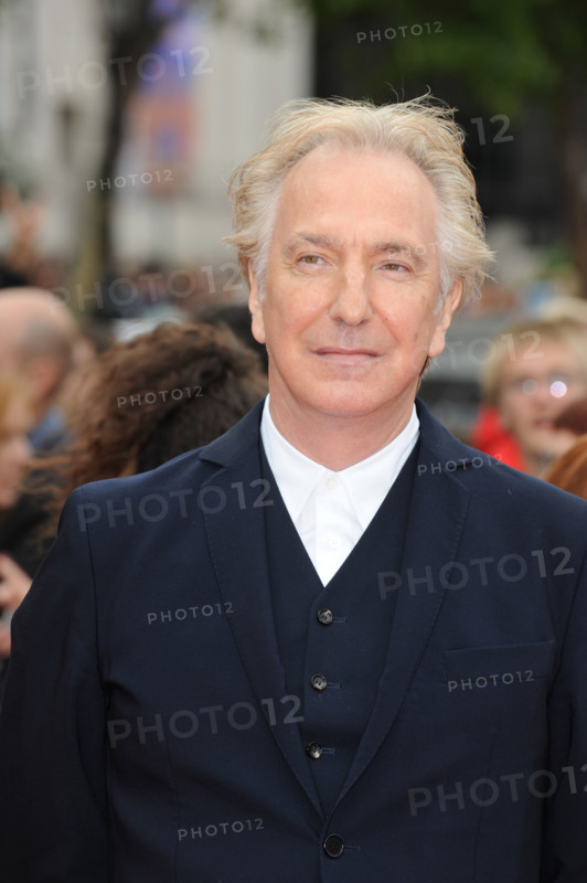 ALAN RICKMAN HARRY POTTER AND THE DEATHLY HALLOWS - PART 2 - WORLD PREMIERE TRAFALGAR SQUARE LONDON ENGLAND 07 July 2011