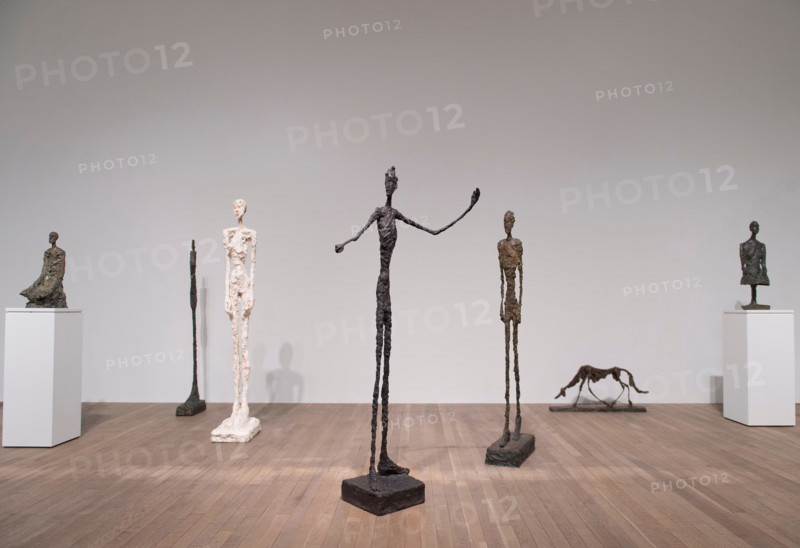 Tate Modern, London, UK. 8th May, 2017. The UK’s first major retrospective of Swiss artist Alberto Giacometti (1901-1966) for 20 years. Celebrated as a sculptor, painter and draughtsman, Giacometti’s distinctive elongated figures are some of the most instantly recognisable works of modern art. This exhibition reasserts Giacometti’s place alongside the likes of Matisse, Picasso and Degas as one of the great painter-sculptors of the 20th century. Credit: Malcolm Park editorial/Alamy Live News.