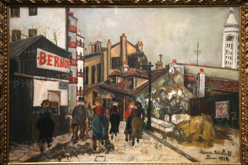 MusŽe de l'Orangerie, Paris. Maurice Utrillo, La maison Bernot, 1924. Huile sur toile. France.