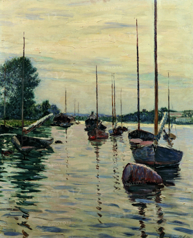 . Boats Moored on the Seine . 1892.    Gustave Caillebotte  (1848–1894)     Alternative names Gustav Caillebotte; Caillebotte  Description French painter, art collector, patron, philatelist, marine architect and sailor  Date of birth/death 19 August 1848 21 February 1894  Location of birth/death Paris Gennevilliers  Work period between 1863 and 1893  Work location Paris, Petit-Gennevilliers, Yerres, Honfleur (1880–1889), Trouville-sur-Mer (1880–1893)  Authority control  : Q295144 VIAF: 71399604 ISNI: 0000 0001 2102 2151 ULAN: 500011706 LCCN: n81047695 NLA: 36549705 WorldCat 99 Brooklyn Cailleb