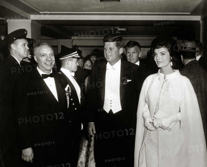President John F. Kennedy and First Lady Jacqueline Kennedy attend the inaugural ball January 20, 1961 in Washington, DC. (Photo courtesy of JFK Library)  File Reference # 1003 098THA
