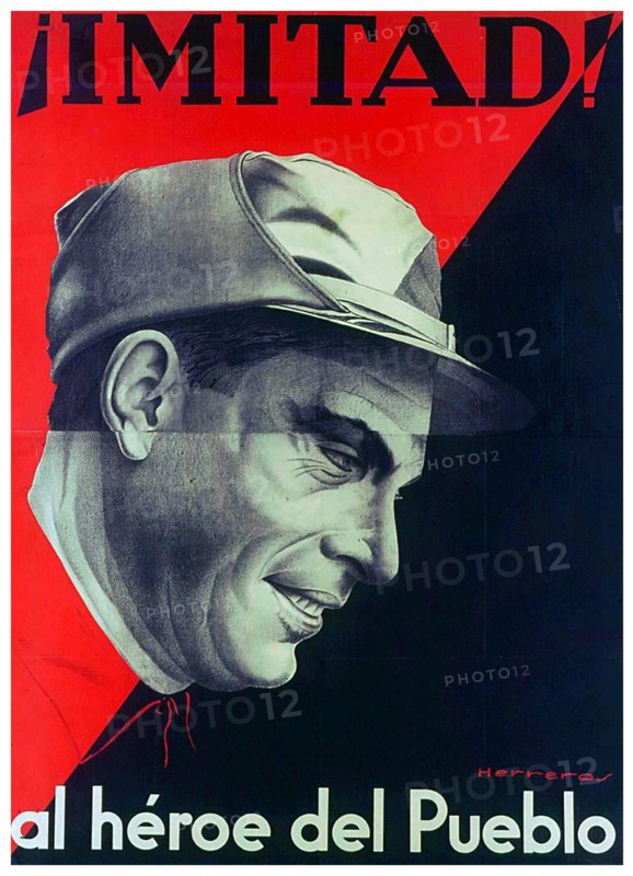Spain: The anarchist leader Buenaventura Durruti (14 July 1896 - 20 November 1936), 'Hero of the People', 1936.  José Buenaventura Durruti Dumange was a central figure of Spanish anarchism during the period leading up to and including the Spanish Civil War.  Anarchism has historically gained more support and influence in Spain than anywhere else, especially before Francisco Franco's victory in the Spanish Civil War of 1936-1939.
