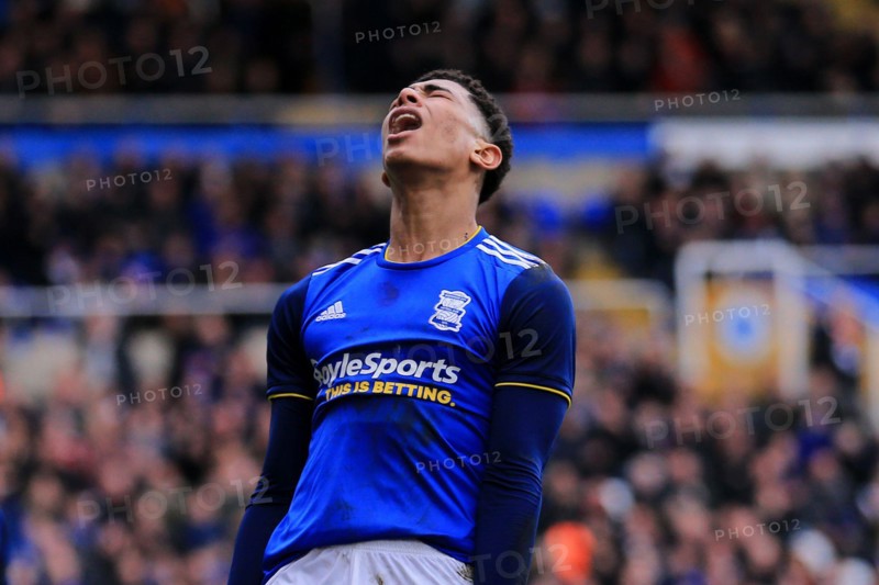 Birmingham, UK. 07th Mar, 2020. Jude Bellingham of Birmingham City annoyed after his missed goal scoring opportunity during the Sky Bet Championship match between Birmingham City and Reading at St Andrews, Birmingham on Saturday 7th March 2020. (Credit: Leila Coker | MI News) Photograph may only be used for newspaper and/or magazine editorial purposes, license required for commercial use Credit: MI News & Sport /Alamy Live News Credit: MI News & Sport /Alamy Live News