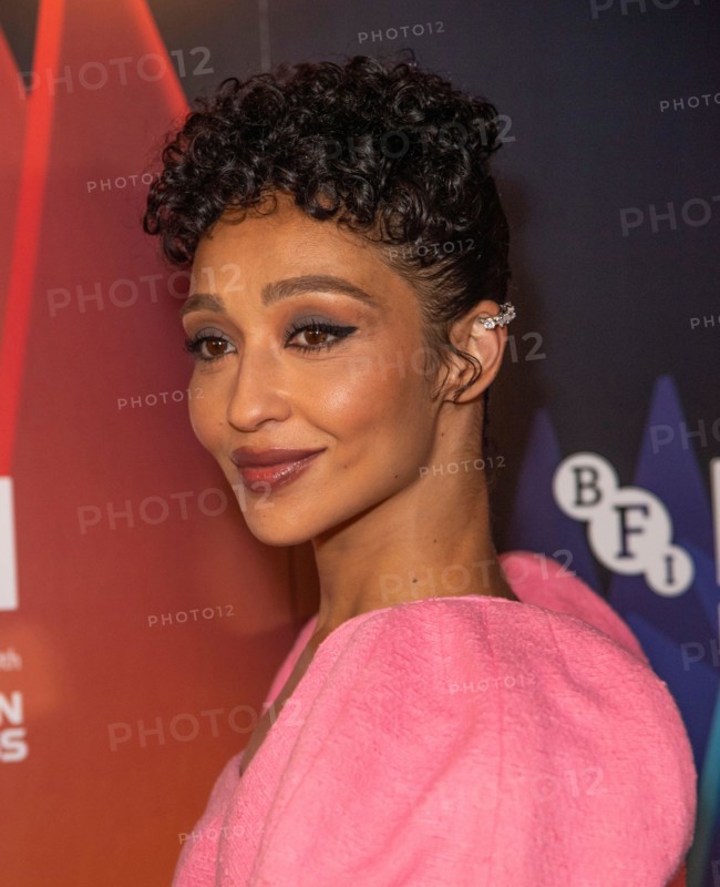 London, UK.    Ruth Negga   at   the   Passing   European Premiere at the Curzon Mayfair, BFI London Film Festival.  Royal Festival Hall. 8th October 2021. Ref:LMK386-S3008-101021 Gary Mitchell/Landmark Media  .