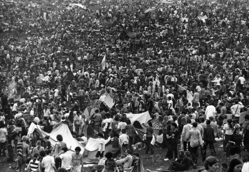 The Woodstock Music and Art Festival, a famous rock festival held at a dairy farm in Bethel, New York on August 15-17, 1969.