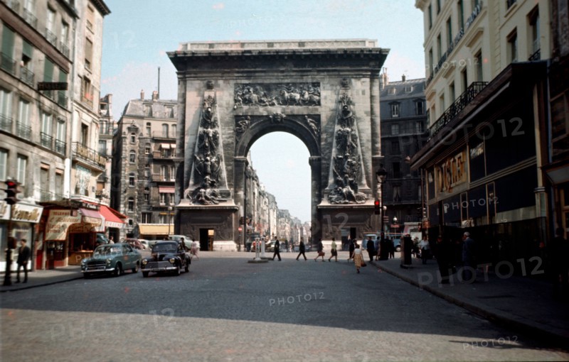 Paris, Porte St Denis, historisches Foto // Paris, Porte St Denis, Historic Photo