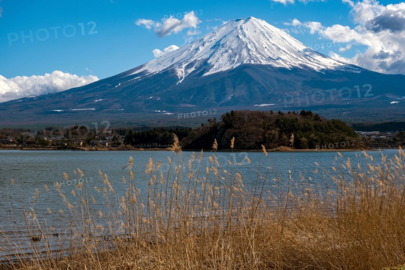 Mount Fuji, Japan, an active stratovolcano on the island on Honshu. It is the tallest mountain in Japan.