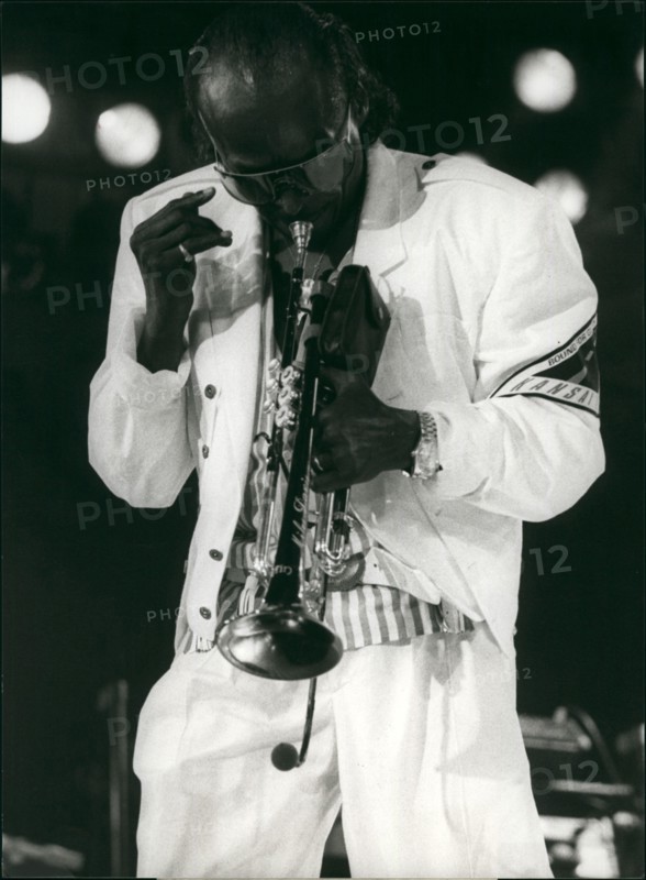 Jul. 07, 1985 - Montreux Jazz-Festival: Last Week-end was one of the highlights of this-year Jazz-Festival of Montreux. Photo Shows World-famous, 63-year-old Miles Davis during his four hours performance.