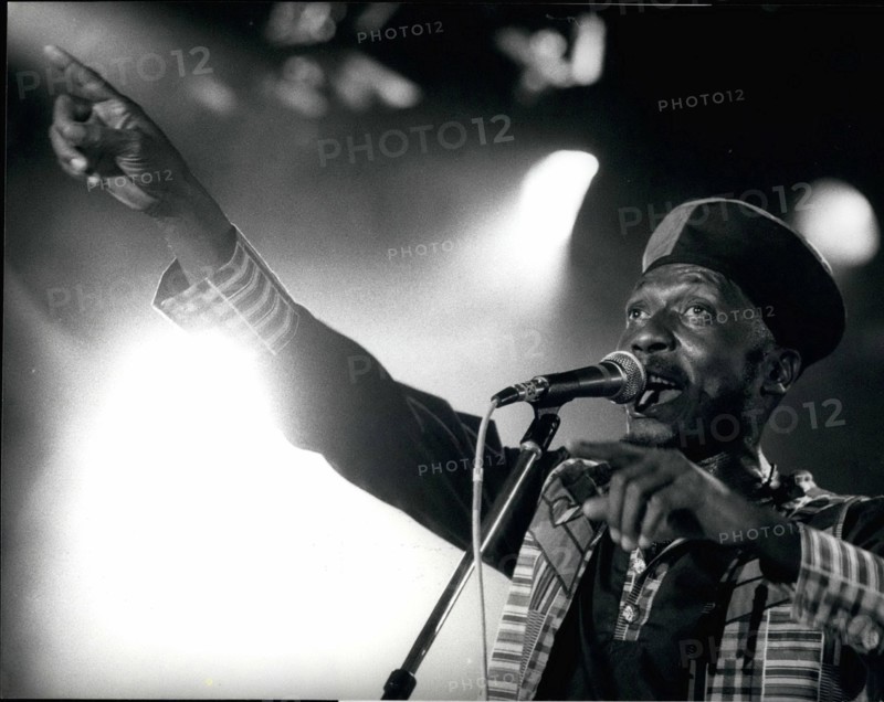 Jul. 07, 1991 - Jimmy Cliff in Montreux: Reggae-star Jimmy Cliff is seen here during his performance at the year's Montreux Jazz Festival July 17th.