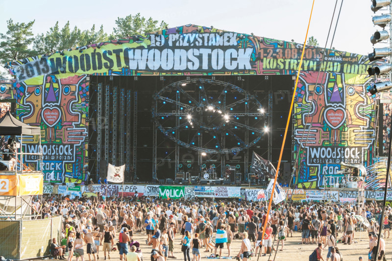 People gather before main stage at the19th Przystanek Woodstock (Woodstock Festival).