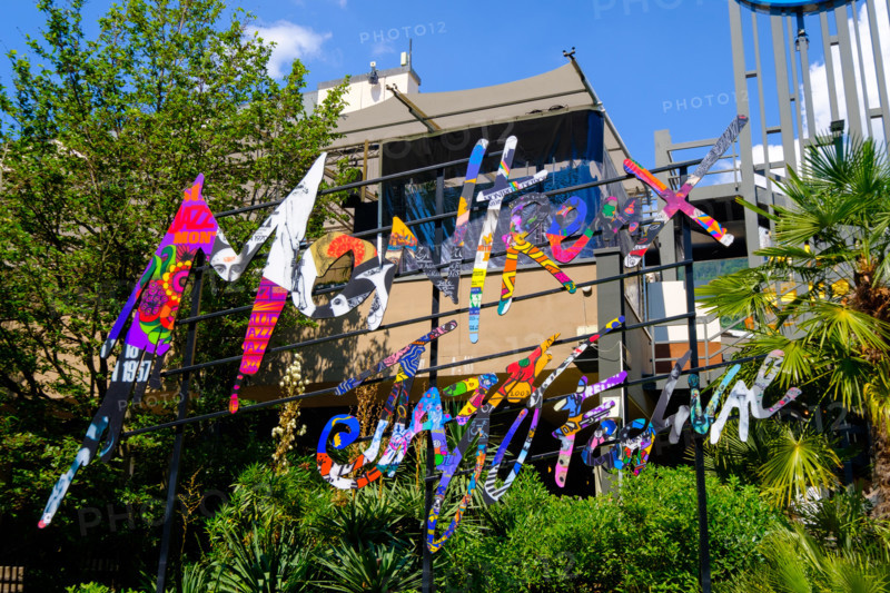 Montreux Jazz festival outdoor sign at the park