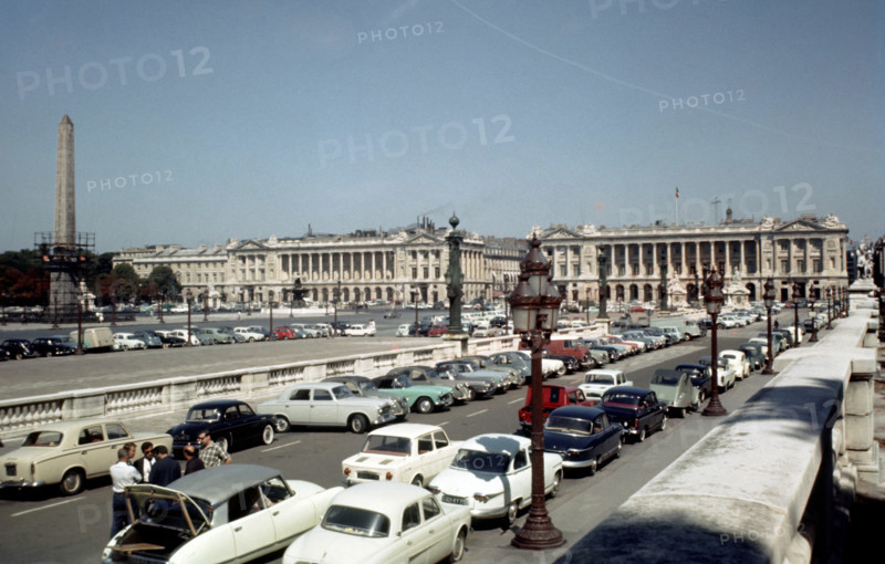 Paris, Place de la Concorde, historisches Foto von 1962