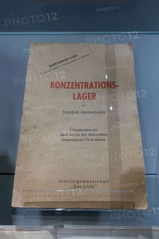 Original legal document from the Nuremberg Trials, Memorium Nuremberg Trials, Nuremberg, Bavaria, Germany.