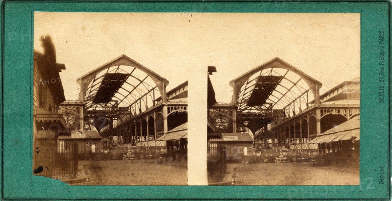 Felix-Jacques Moulin - Les Halles de Baltard, Paris, ca 1855