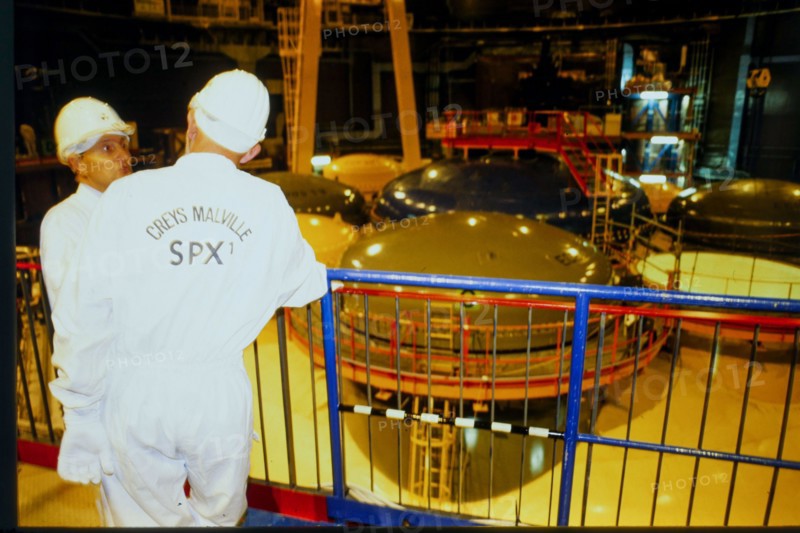 Creys-Malville nuclear plant, Creys-Malville, Isere, 1987, France