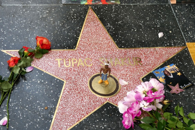 Los Angeles, California, USA 7th June 2023 Rapper Tupac Shakur Hollywood Walk of Fame Star, dedicated today on June 7, 2023 In Hollywood, Los Angeles, California, USA. Photo by Barry King/Alamy Live News