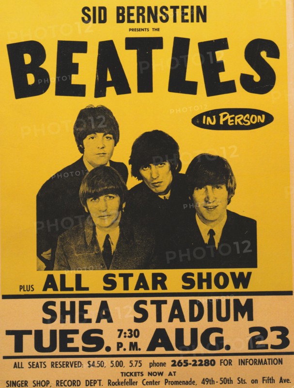 The Beatles Concert Poster Shea Stadium All Star Show