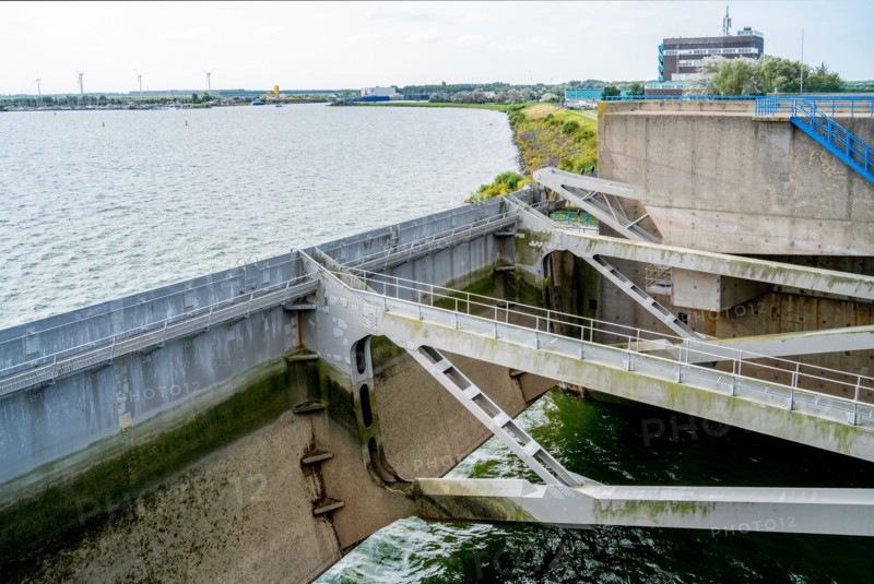 Detail of flooding protection 'Haringvlietdam' in the Netherlands