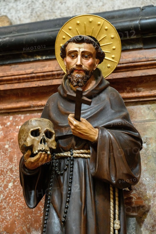 Saint Francis of Assisi. The Basilica of Our Lady of Sorrows (the National Shrine) in Šaštín-Stráže, Slovakia.