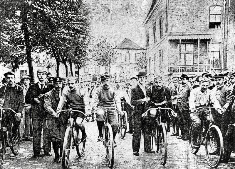 Cycling, Tour de France, 1903. The first Tour de France, starting and finishing in Paris, with winner Maurice Garin.