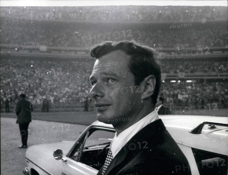 Dec. 16, 2011 - Brian Epstein takes an early look at the 100,000 crowd who were waiting for the Beatles at Shea Stadium, New York.
