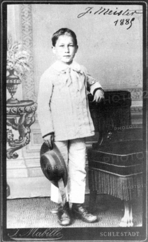 . English: Joseph Meister in 1885, allegedly the first person to be vaccinated against rabies . 1 January 1885. Unknown 326 Joseph Meister