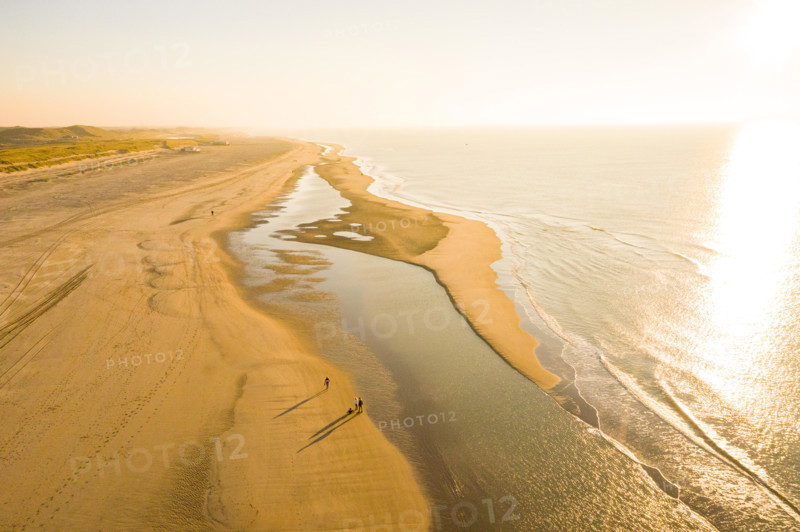 Dutch coastline Hondsbossche seawall is to protect The Netherlands from the Nordsea.