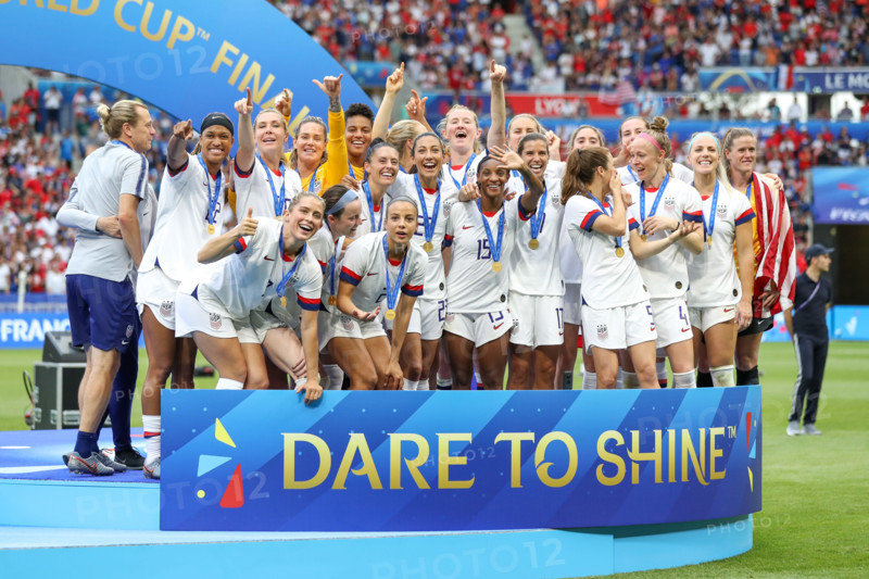 Lyon, France. 07th July, 2019. Players the United States during match against the Netherlands game valid for the Final of the Women 's Soccer World Cup in Lyon in France this Sunday, 07. Credit: Brazil Photo Press/Alamy Live News
