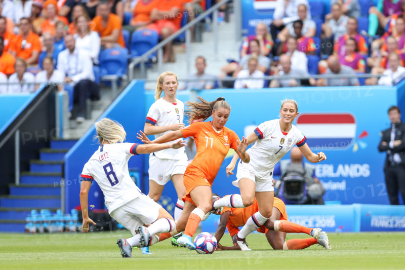 Lyon, France. 07th July, 2019. Martens of the Netherlands during match against the United States game valid for the Final of the Women 's Soccer World Cup in Lyon in France this Sunday, 07. Credit: Brazil Photo Press/Alamy Live News
