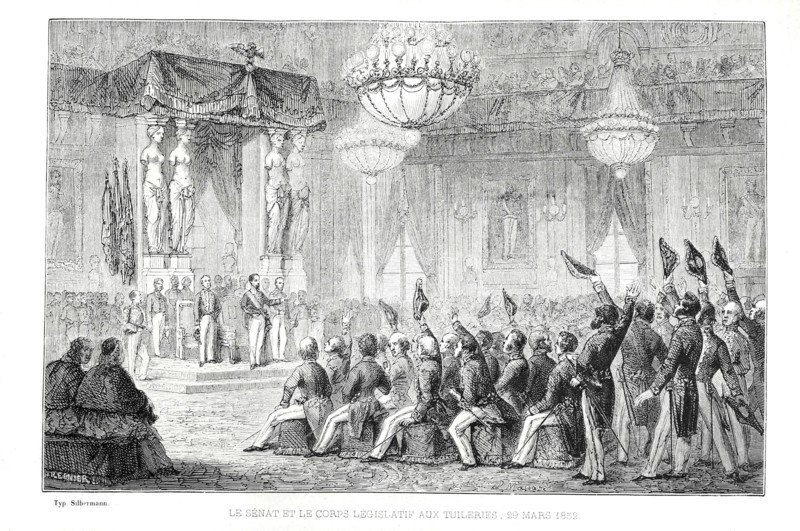 First session of the Sénat conservateur at the Tuileries 29th March 1852
